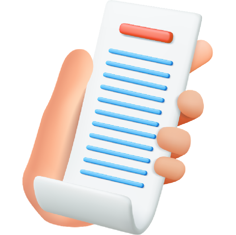 icono de mano sosteniendo un ticket