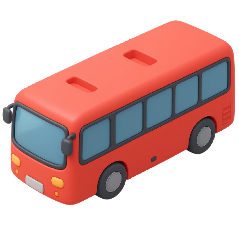 icono de autobus rojo