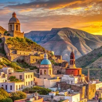 Colina soleada en una sierra potosina