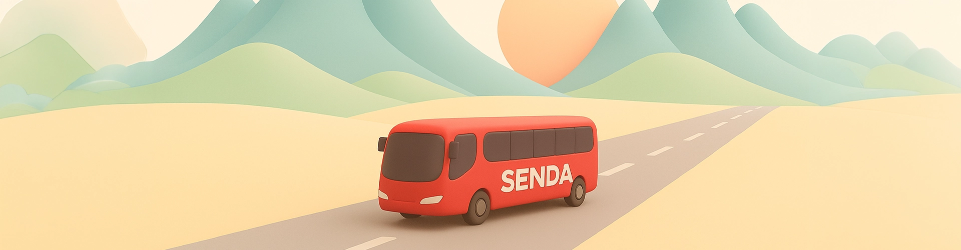 Autobus Senda rodando por la carretera